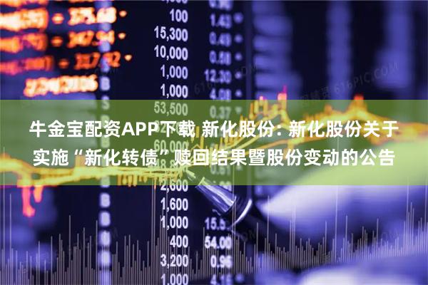 牛金宝配资APP下载 新化股份: 新化股份关于实施“新化转债”赎回结果暨股份变动的公告